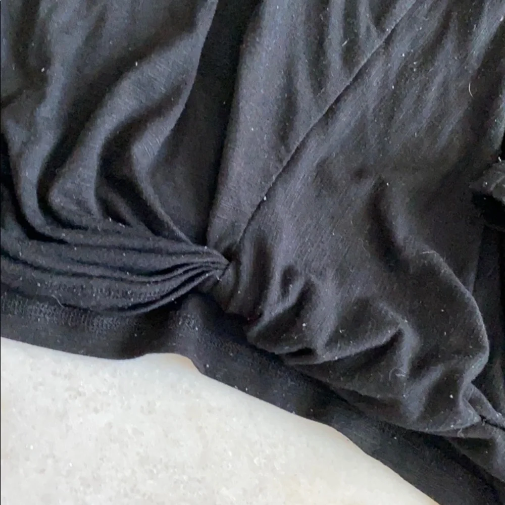 Ideology black womens top with side knot - Picture 2 of 3